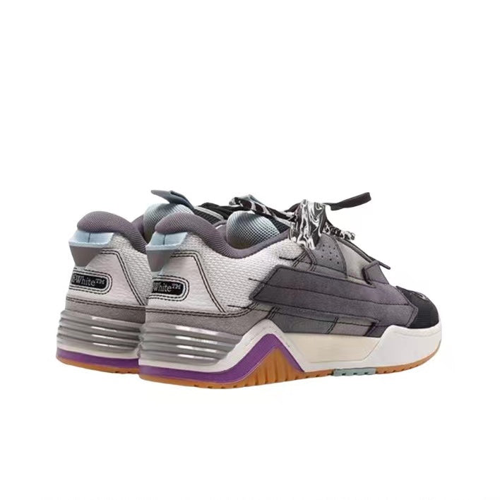 Off White suede loafers grey/purple
