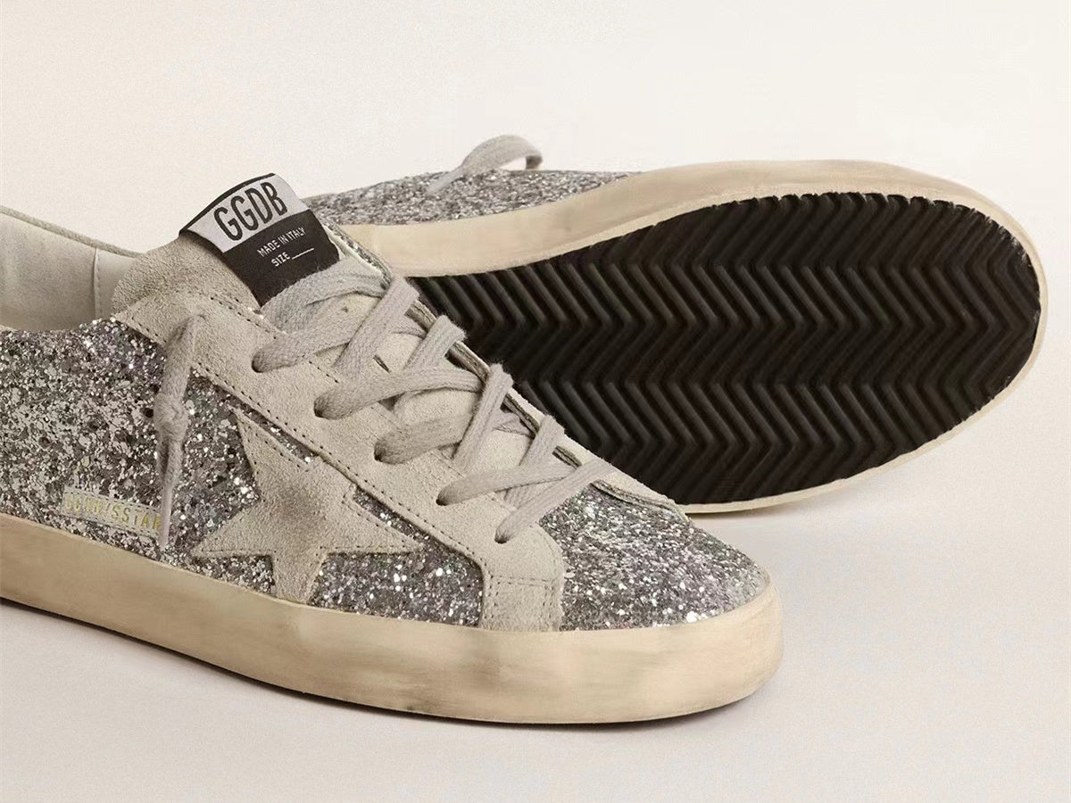 GOLDEN GOOSE Super-Star sneakers in silver