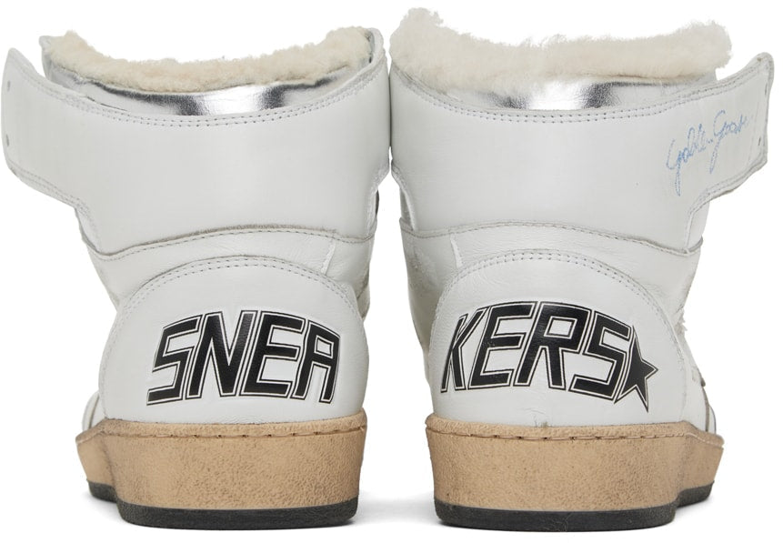 GOLDEN GOOSE White Sky-Star High-Top Sneakers