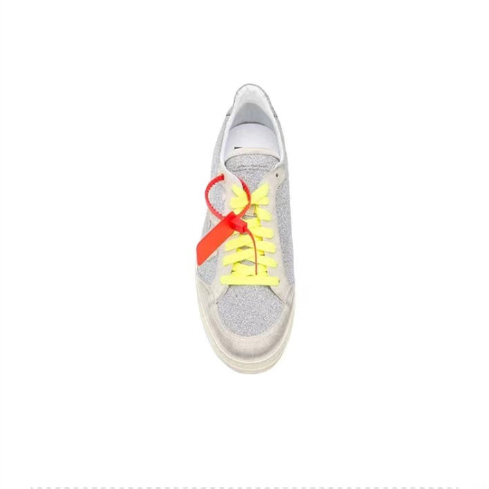Off White suede loafers low white/silver