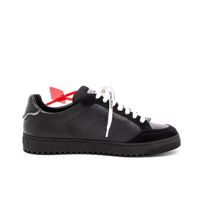 Off White fashion sneakers low black samurai