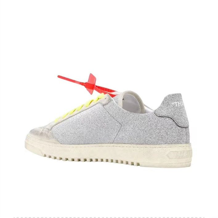 Off White suede loafers low white/silver