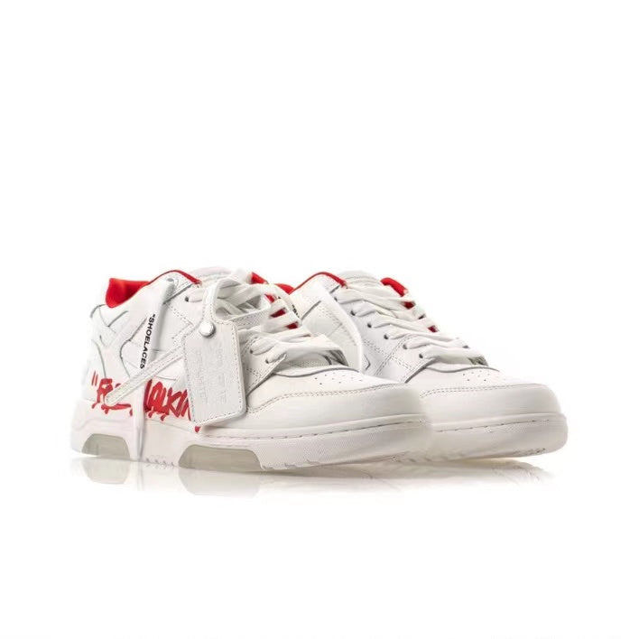 Off White out of office sneaker red/white