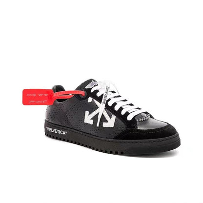 Off White fashion sneakers low black samurai