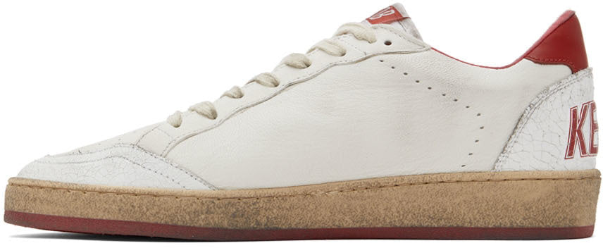 GOLDEN GOOSE Red & White Ball Star Sneakers