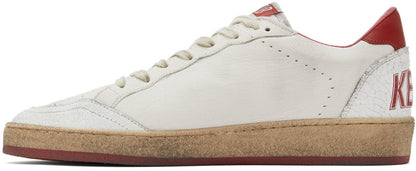 GOLDEN GOOSE Red & White Ball Star Sneakers