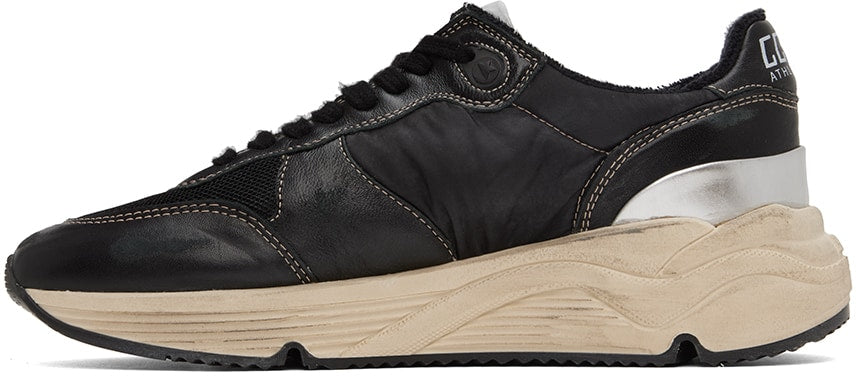 GOLDEN GOOSE Black Running Sole Low-Top Sneakers