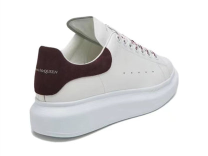 Alexander Mcqueen Women's Oversized Sneaker in White/dark Burgundy