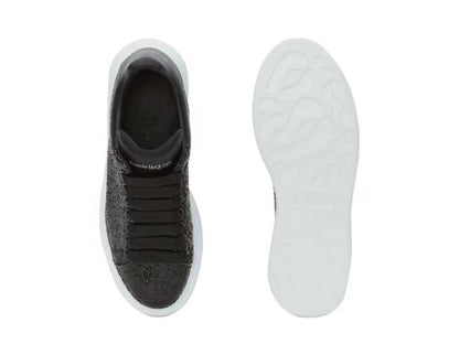 Alexander Mcqueen Women's Glitter Oversized Sneaker in Black