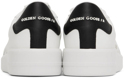 GOLDEN GOOSE White & Black Purestar Sneakers