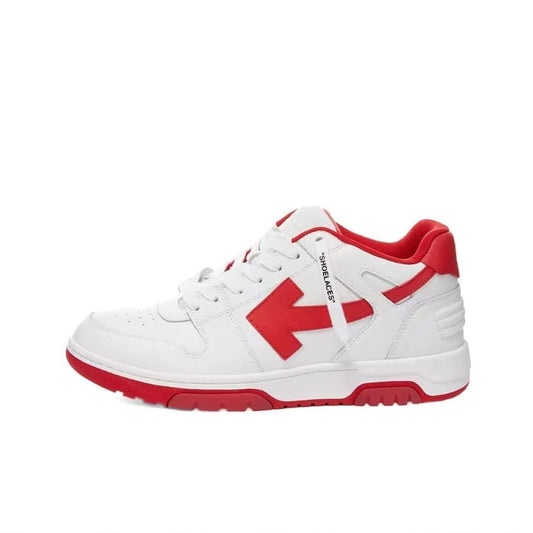 Off White sneaker in white/red