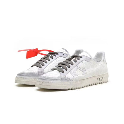 Off White suede loafers low white