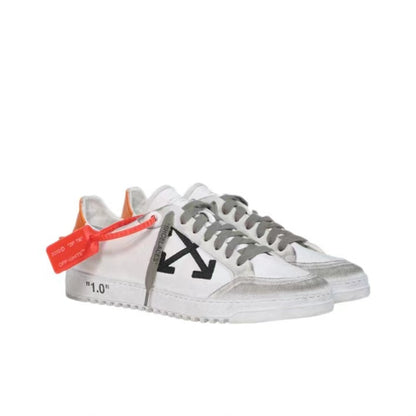 Off White suede loafers low white/orange