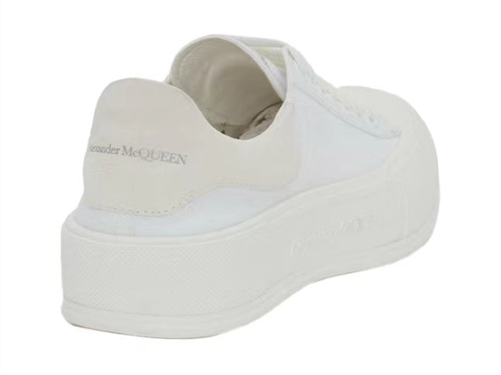 Alexander Mcqueen Women's Deck Lace Up Plimsoll in White