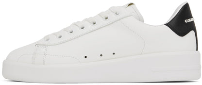 GOLDEN GOOSE White & Black Purestar Sneakers