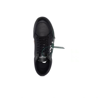 Off White vucanized casual sneakers low black