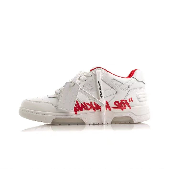 Off White out of office sneaker red/white