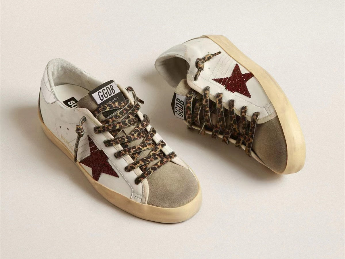 GOLDEN GOOSE Super-Star sneakers in white with brown star