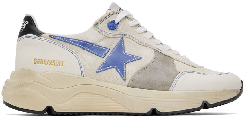 GOLDEN GOOSE Off-White Running Sole Low-Top Sneakers