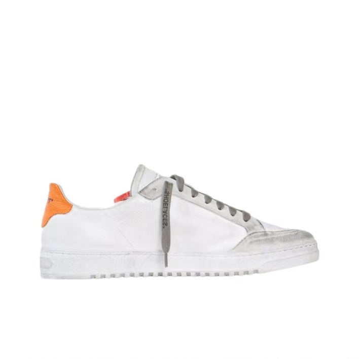 Off White suede loafers low white/orange