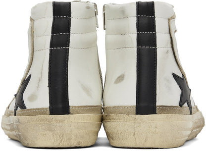 GOLDEN GOOSE White Slide High-Top Sneakers
