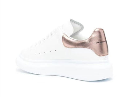 Alexander Mcqueen Women's Oversized Sneaker in White/rose Gold