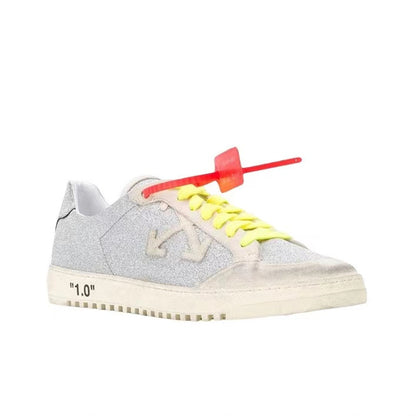 Off White suede loafers low white/silver