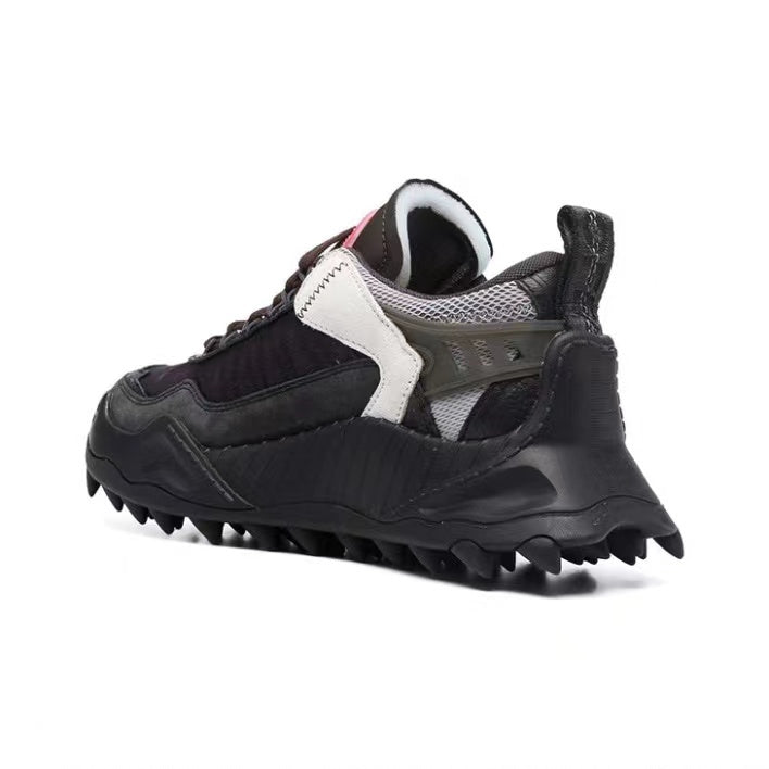 Off White logo shock-absorbing non-slip sneakers black