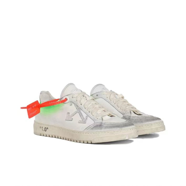 Off White suede loafers low white/grey