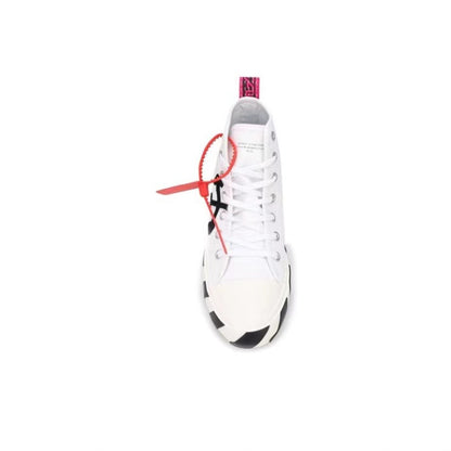 Off White mid top canvas shoes white