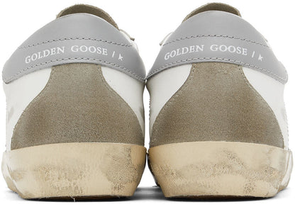 GOLDEN GOOSE White & Gray Super-Star Classic Low-Top Sneakers