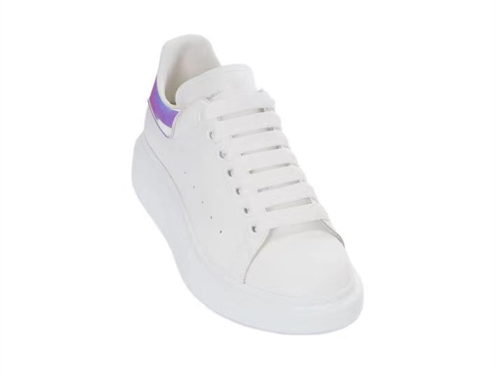 Alexander Mcqueen Women's Oversized Sneaker in White/shock Pink
