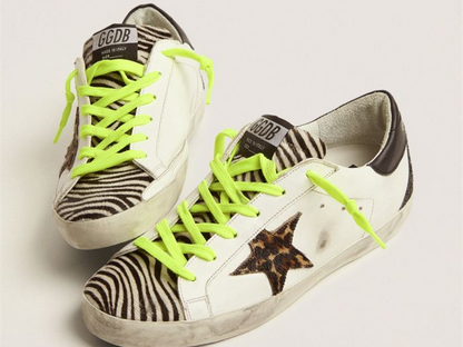 GOLDEN GOOSE Super-Star LTD sneakers with animal-print pony skin tongue and star