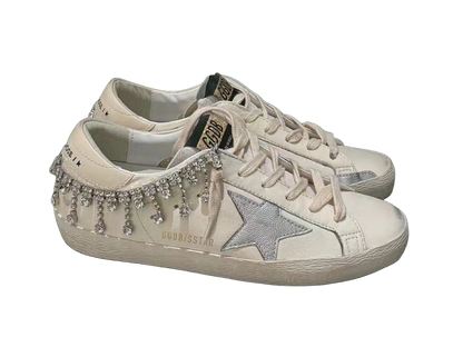 GOLDEN GOOSE Super-Star sneakers in beige with silver star