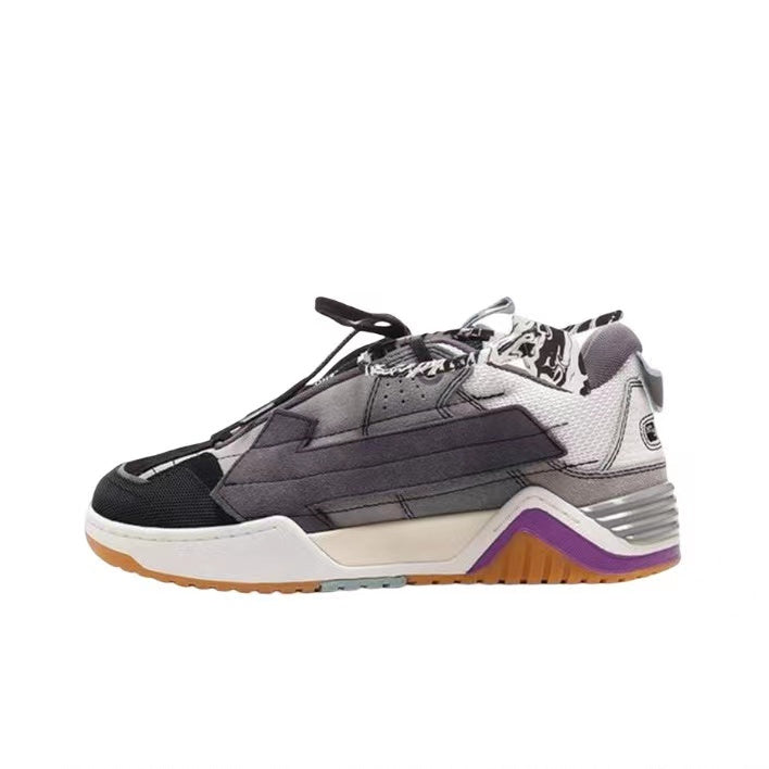 Off White suede loafers grey/purple