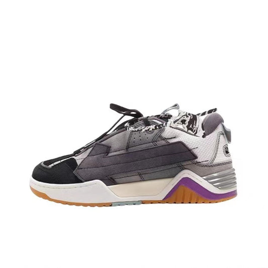 Off White suede loafers grey/purple
