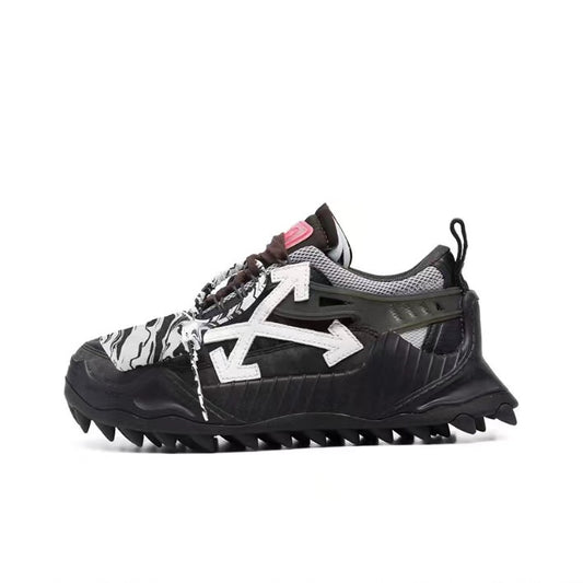 Off White logo shock-absorbing non-slip sneakers black