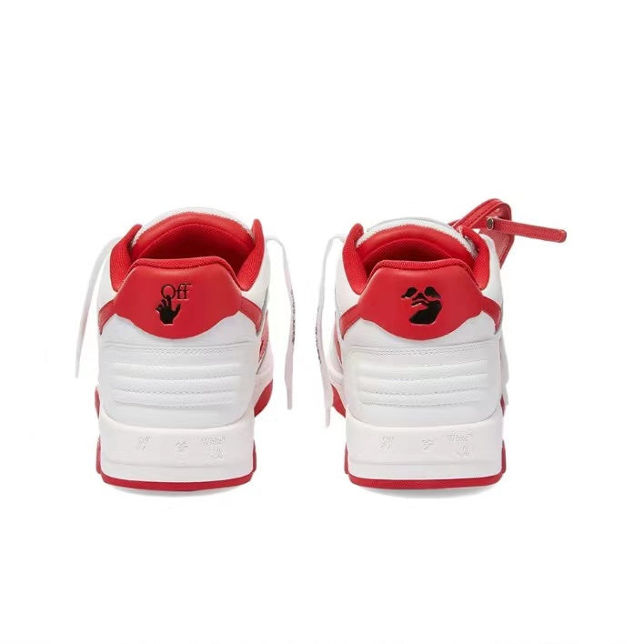 Off White sneaker in white/red