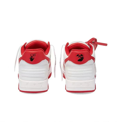 Off White sneaker in white/red