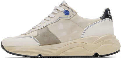 GOLDEN GOOSE Off-White Running Sole Low-Top Sneakers