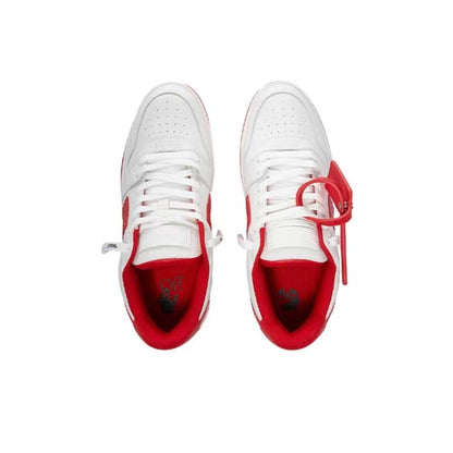 Off White sneaker in white/red