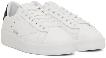 GOLDEN GOOSE White & Black Purestar Sneakers