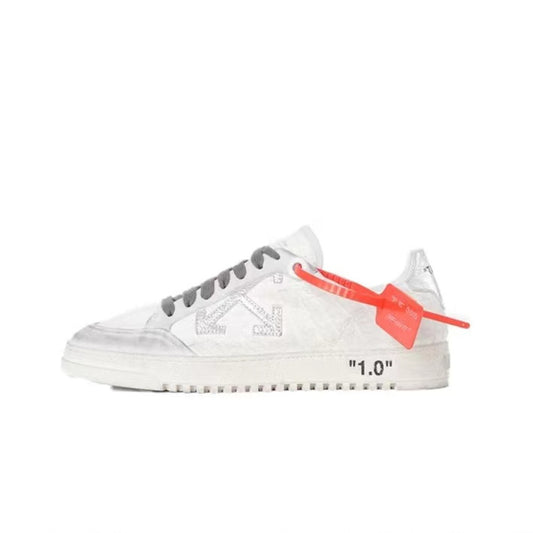 Off White suede loafers low white