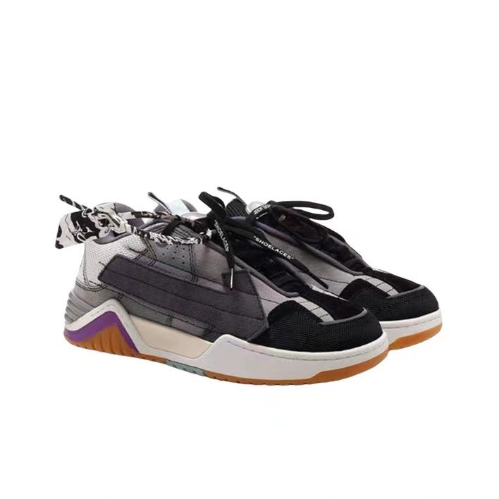 Off White suede loafers grey/purple