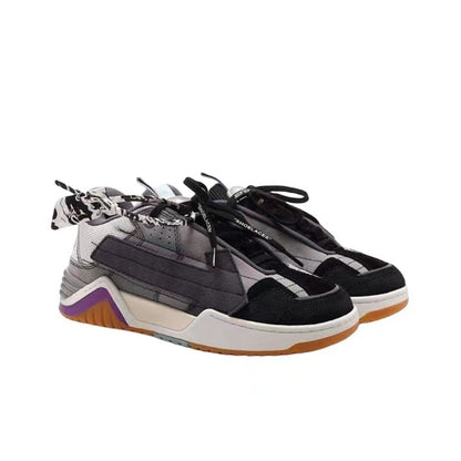 Off White suede loafers grey/purple