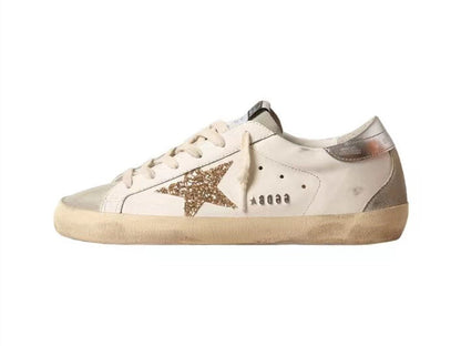 GOLDEN GOOSE Super-Star sneakers in beige with golden star