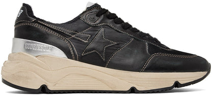GOLDEN GOOSE Black Running Sole Low-Top Sneakers
