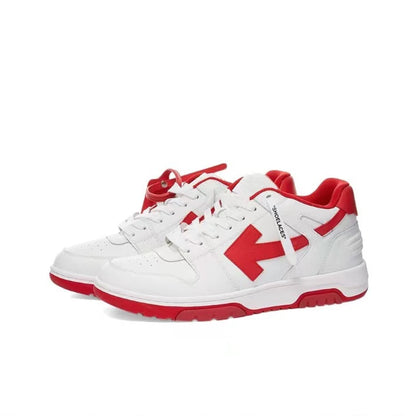 Off White sneaker in white/red