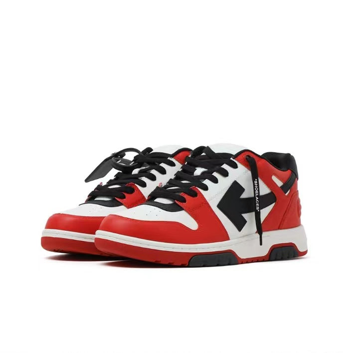 Off White out of office sneaker in white/red/black