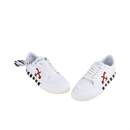 Off White casual sneakers low black/white/red